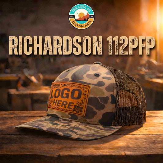 Custom Richardson 112PFP Leather Patch Hat | 5 - Panel Camo Trucker - The Luua Company