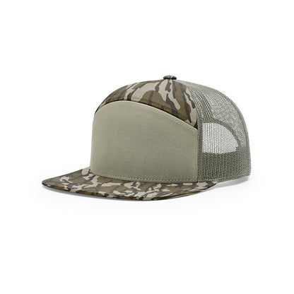 Custom Richardson 168P - 7-Panel Flat Bill Camo Trucker Hat