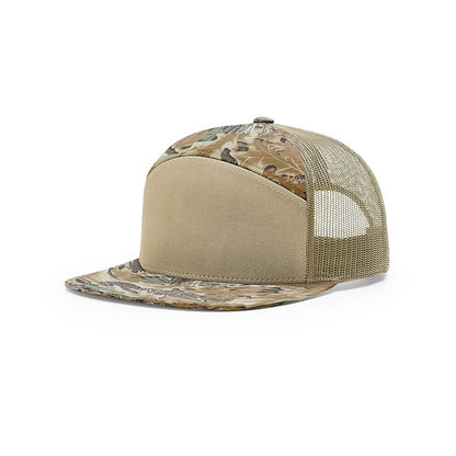 Custom Richardson 168P - 7-Panel Flat Bill Camo Trucker Hat