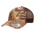 Custom Camo Yupoong 6606CA Trucker Hat | Personalized Leather Patch Camouflage Cap in Kryptek Highlander - The Luua Company