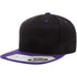 Custom Flexfit 110F Snapback Cap | 110® Wool Blend Flat Bill - Black/ Purple - The Luua Company