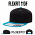 Custom Flexfit 110F Snapback Cap | 110® Wool Blend Flat Bill - Black - The Luua Company