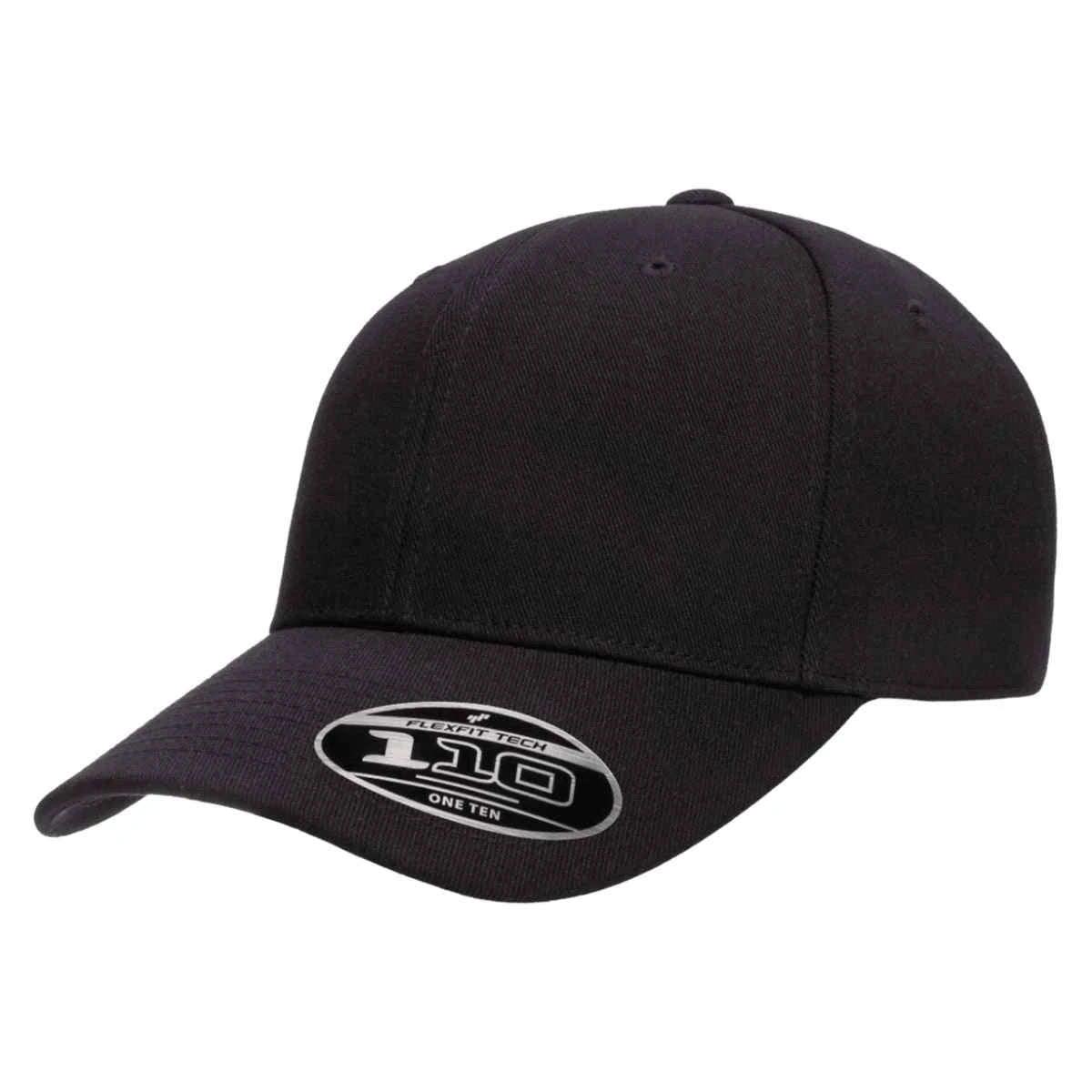 Custom Flexfit 110M Mesh - Back Cap | Structured 6 - Panel Stretch Trucker - Black - The Luua Company