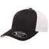 Custom Flexfit 110M Mesh - Back Cap | Structured 6 - Panel Stretch Trucker - Black/ White - The Luua Company