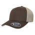Custom Flexfit 110M Mesh - Back Cap | Structured 6 - Panel Stretch Trucker - Brown/ Khaki - The Luua Company