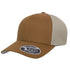 Custom Flexfit 110M Mesh - Back Cap | Structured 6 - Panel Stretch Trucker - Caramel/ Khaki - The Luua Company
