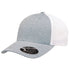 Custom Flexfit 110M Mesh - Back Cap | Structured 6 - Panel Stretch Trucker - Heather Grey/ White - The Luua Company