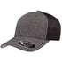 Custom Flexfit 110M Mesh - Back Cap | Structured 6 - Panel Stretch Trucker - Melange Charcoal/ Black - The Luua Company