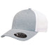Custom Flexfit 110M Mesh - Back Cap | Structured 6 - Panel Stretch Trucker - Melange Silver/ White - The Luua Company