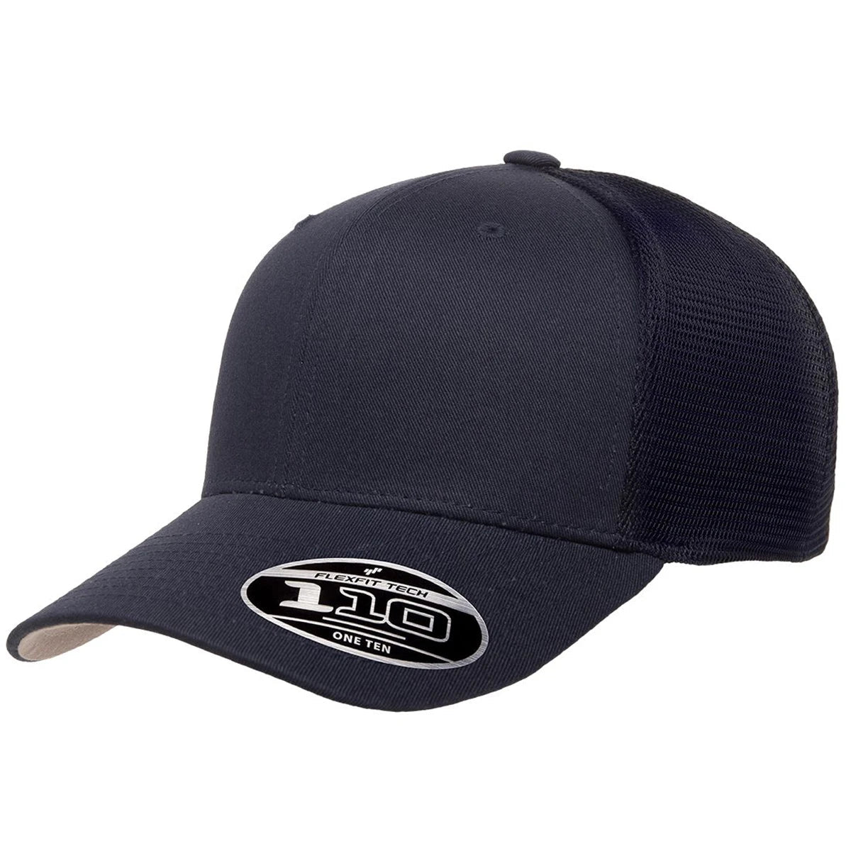 Custom Flexfit 110M Mesh - Back Cap | Structured 6 - Panel Stretch Trucker - Navy - The Luua Company