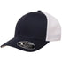 Custom Flexfit 110M Mesh - Back Cap | Structured 6 - Panel Stretch Trucker - Navy/ White - The Luua Company