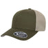 Custom Flexfit 110M Mesh - Back Cap | Structured 6 - Panel Stretch Trucker - Olive/ Khaki - The Luua Company