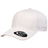 Custom Flexfit 110M Mesh - Back Cap | Structured 6 - Panel Stretch Trucker - White - The Luua Company
