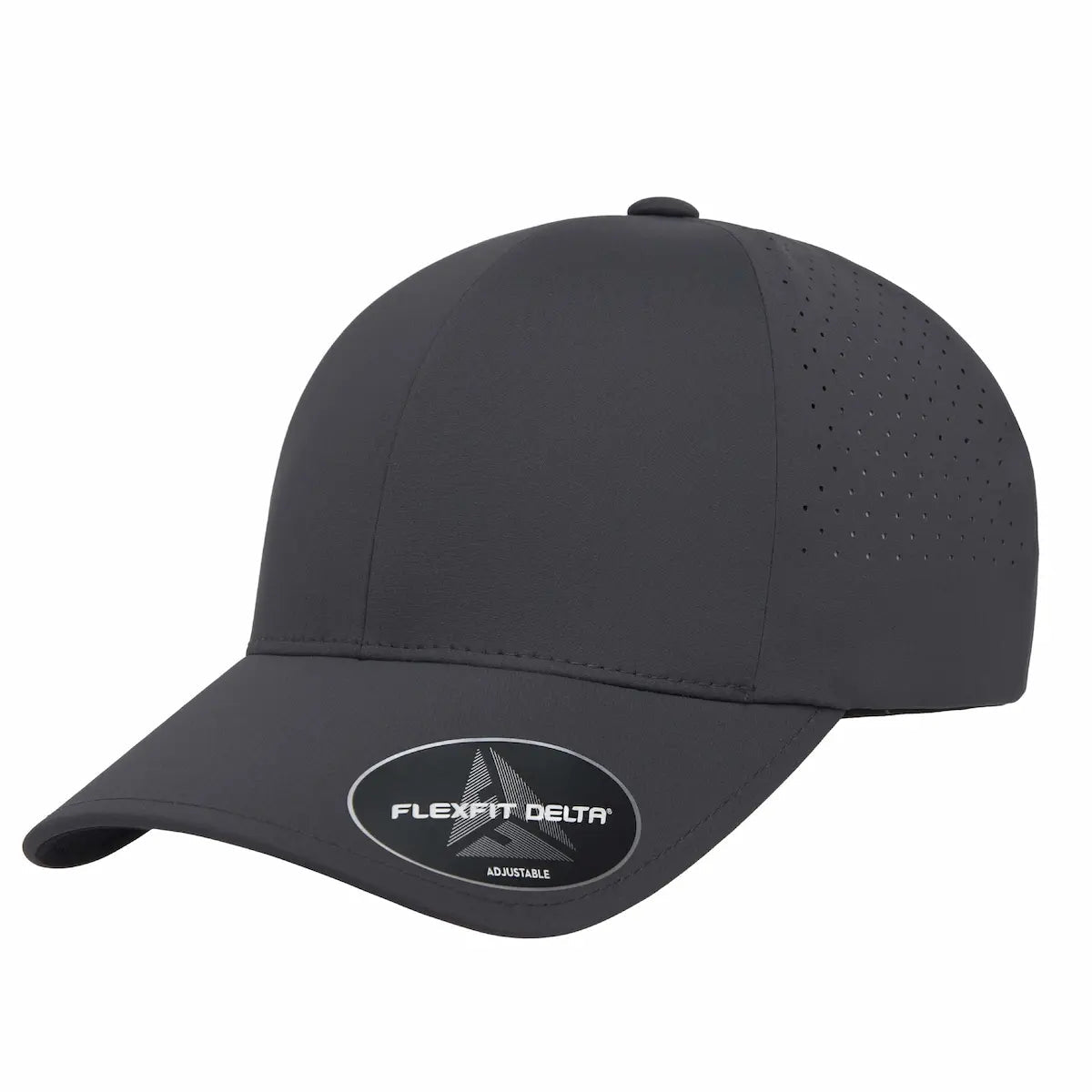 Custom Flexfit 180AP Delta Perforated Cap | Seamless Water-Resistant Tech Hat - Dark Grey - The Luua Company