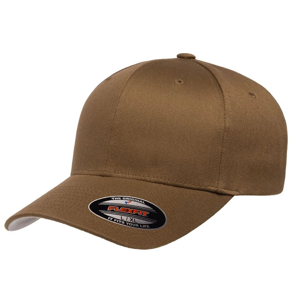 Custom Flexfit 6277 Cotton Blend Cap | Original Fitted Hat - Coyote Brown - The Luua Company