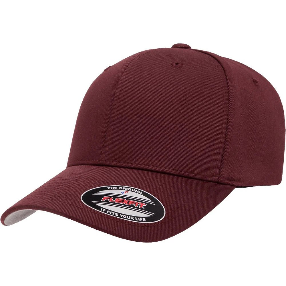Custom Flexfit 6277 Cotton Blend Cap | Original Fitted Hat - Maroon - The Luua Company