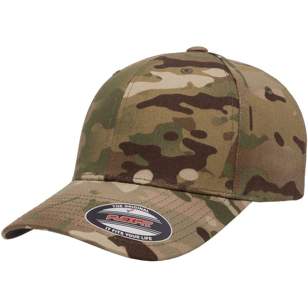 Custom Flexfit 6277 Cotton Blend Cap | Original Fitted Hat - Multicam Green - The Luua Company