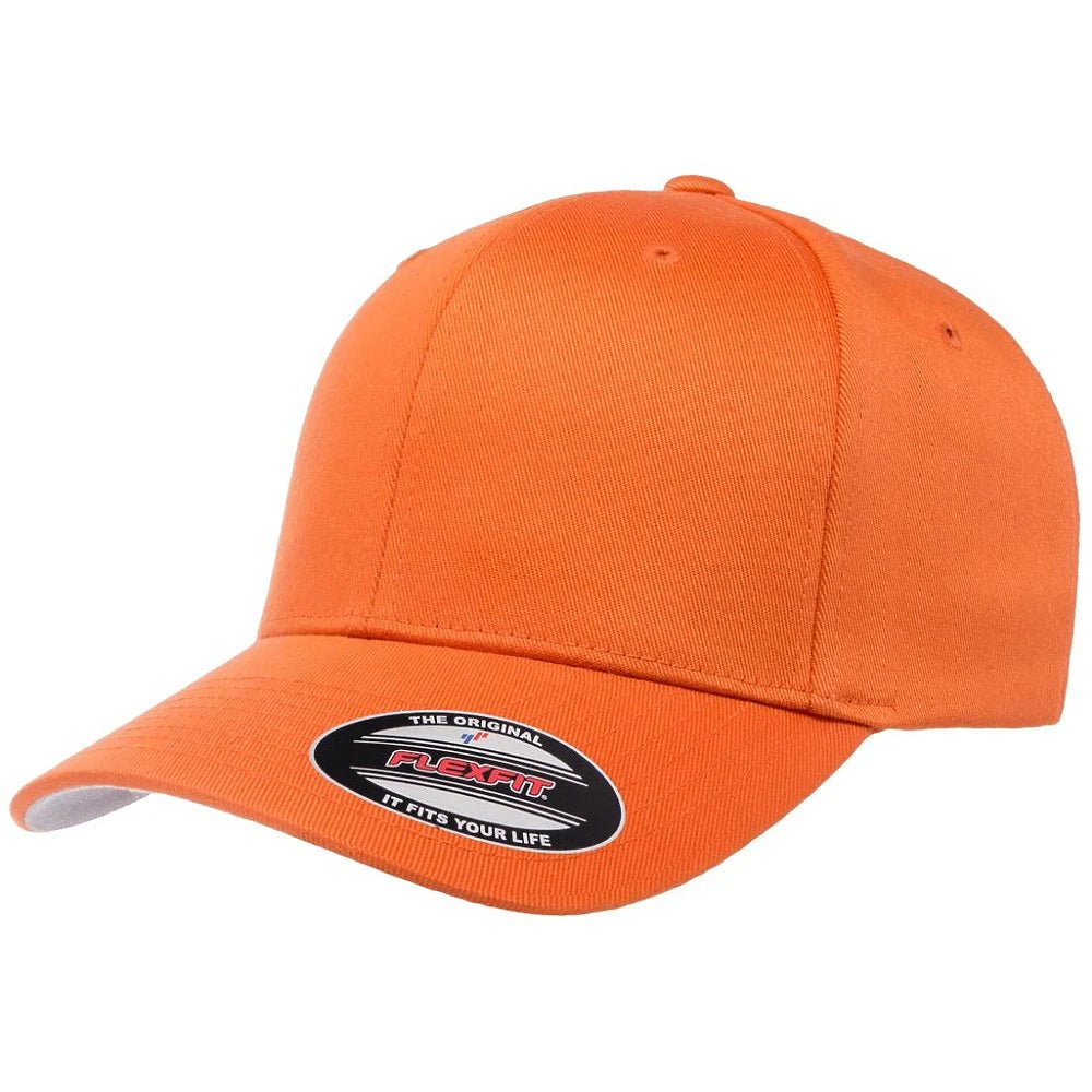 Custom Flexfit 6277 Cotton Blend Cap | Original Fitted Hat - Orange - The Luua Company