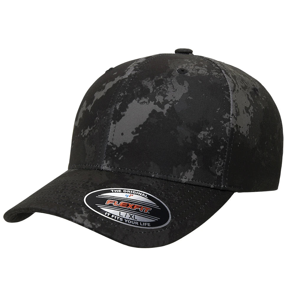 Custom Flexfit 6277 Cotton Blend Cap | Original Fitted Hat - Poseidon Black - The Luua Company