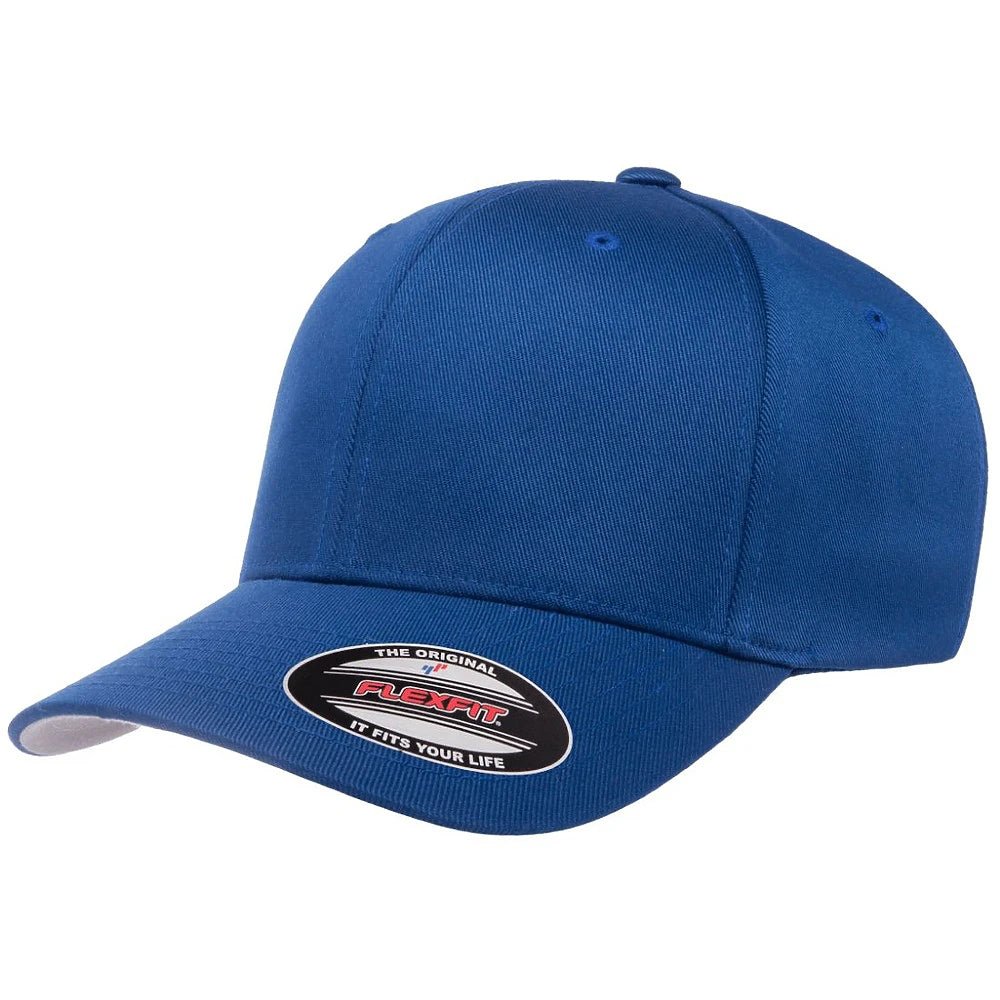 Custom Flexfit 6277 Cotton Blend Cap | Original Fitted Hat - Royal Blue - The Luua Company
