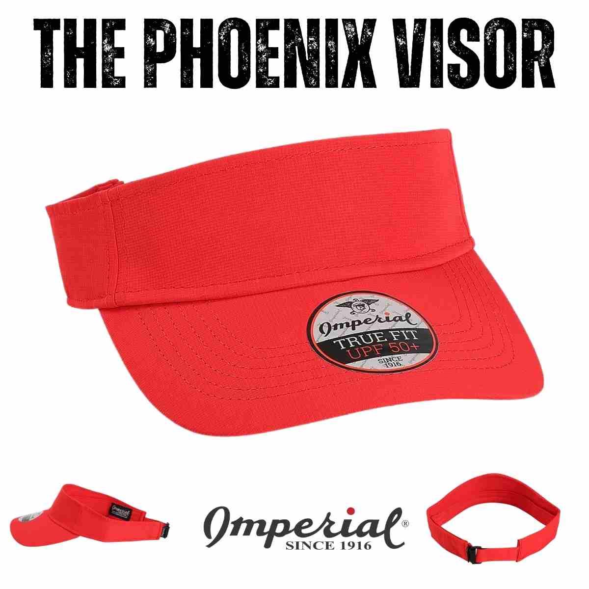 Custom Imperial 3124P The Phoenix Visor | Performance Golf Visor - Black - The Luua Company