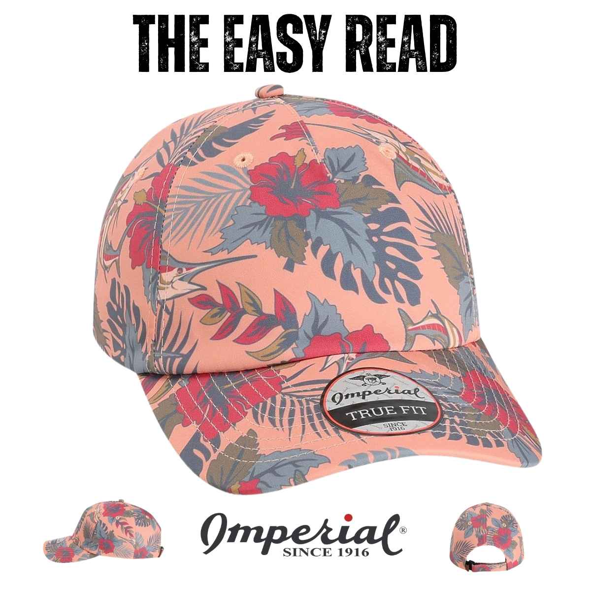 Custom Imperial 4072 "The Easy Read" Cap | Sustainable Performance Hat - Blue Coast - The Luua Company