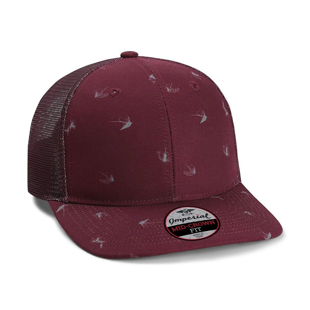Custom Imperial 4074 The Passenger Side Cap | 6 - Panel Performance Hat - Maroon - The Luua Company