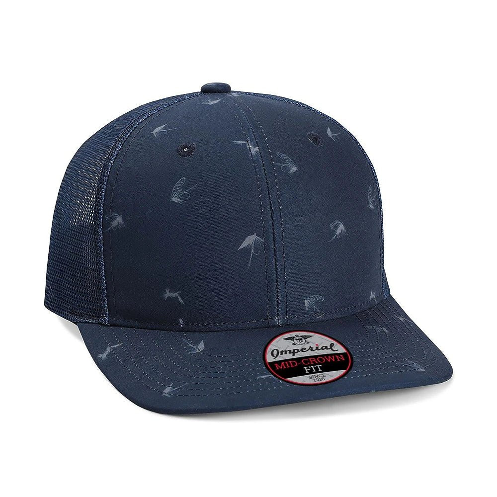 Custom Imperial 4074 The Passenger Side Cap | 6 - Panel Performance Hat - Navy - The Luua Company