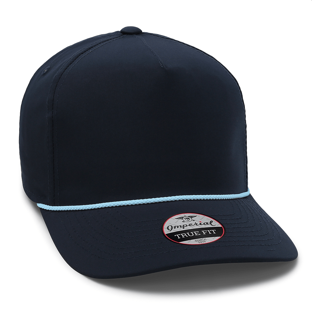 Custom Imperial 5054 The Wrightson Cap | Performance Rope Hat - Navy/ Light Blue - The Luua Company