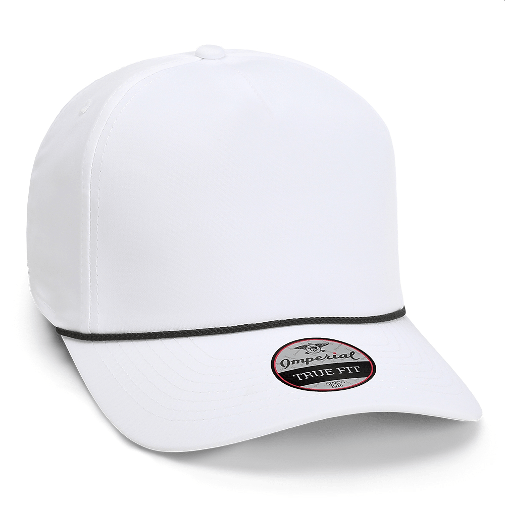 Custom Imperial 5054 The Wrightson Cap | Performance Rope Hat - White/ Black - The Luua Company