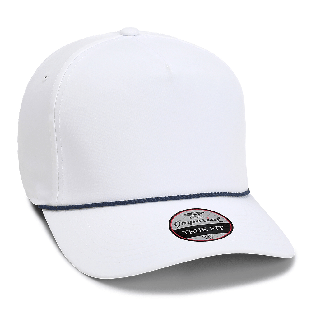 Custom Imperial 5054 The Wrightson Cap | Performance Rope Hat - White/ Navy - The Luua Company