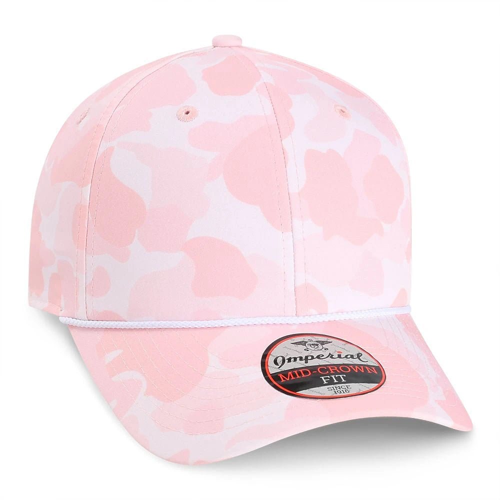 Custom Imperial 5058 The Outtasite Cap | Performance Rope Hat - Frog Skin Camo Light Pink - The Luua Company