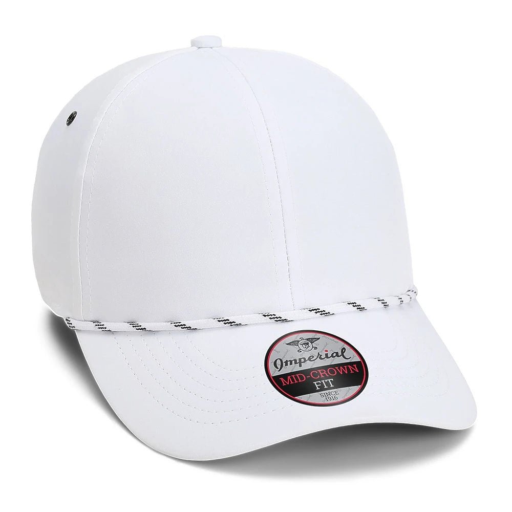 Custom Imperial 6054 The Habanero Performance Rope Cap | 6 - Panel - White - The Luua Company