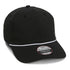 Custom Imperial 7054 "The Wingman" Cap – Structured 6-Panel Performance Rope Hat - Black/ White - The Luua Company