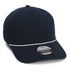 Custom Imperial 7054 "The Wingman" Cap – Structured 6-Panel Performance Rope Hat - Navy/ White - The Luua Company