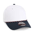 Custom Imperial 7054 "The Wingman" Cap – Structured 6-Panel Performance Rope Hat - White/ Navy/ Navy/ Red/ White - The Luua