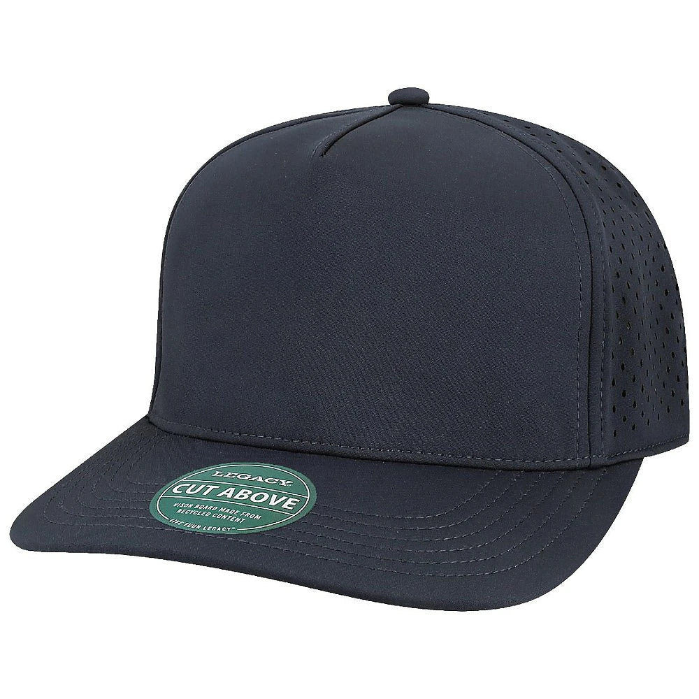 Custom Imperial CUT The Cut Above Cap | Performance 6 - Panel Hat - Navy - The Luua Company
