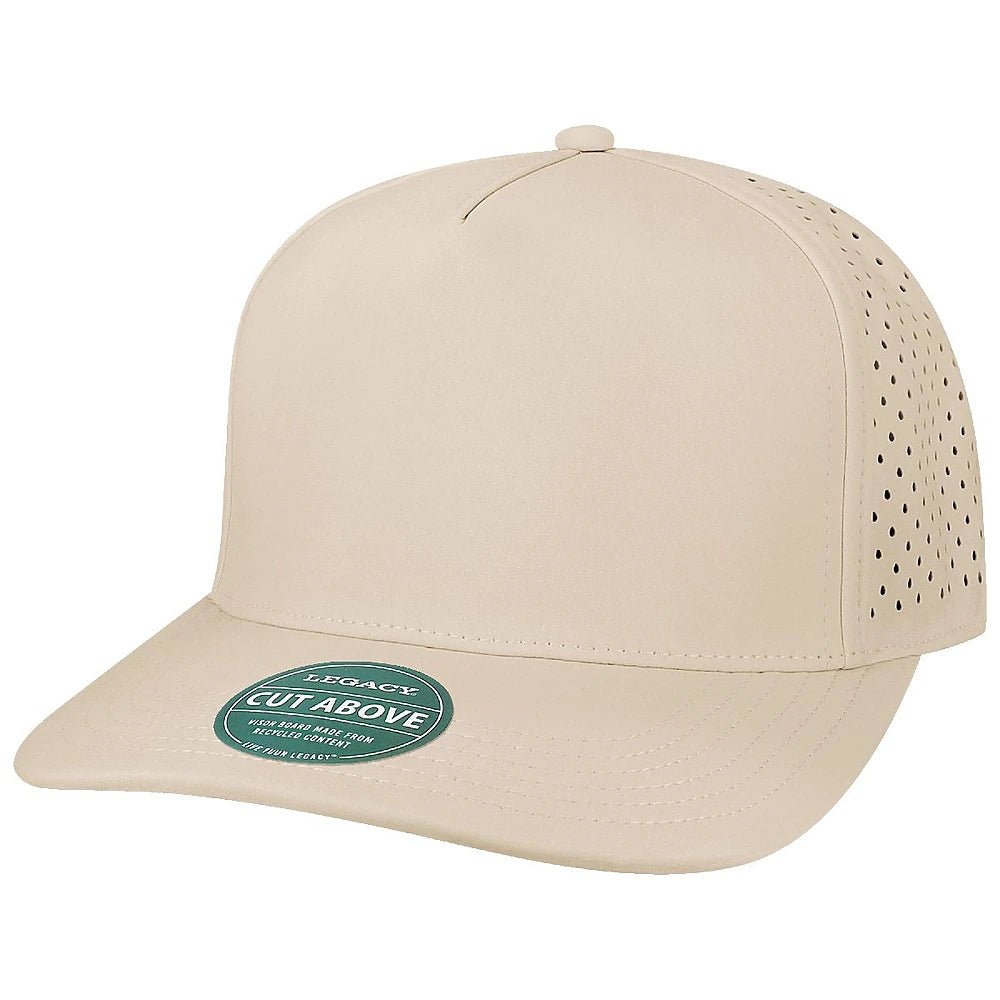 Custom Imperial CUT The Cut Above Cap | Performance 6 - Panel Hat - Stone - The Luua Company