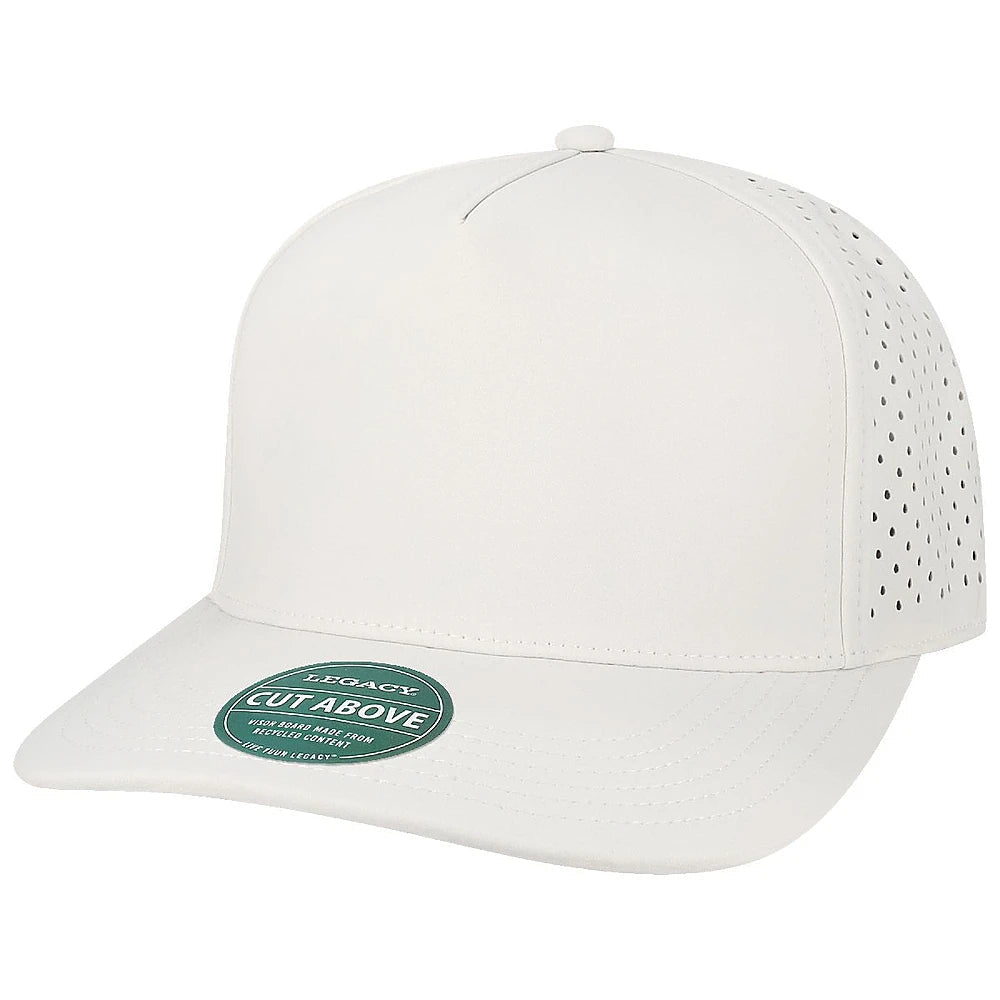 Custom Imperial CUT The Cut Above Cap | Performance 6 - Panel Hat - White - The Luua Company