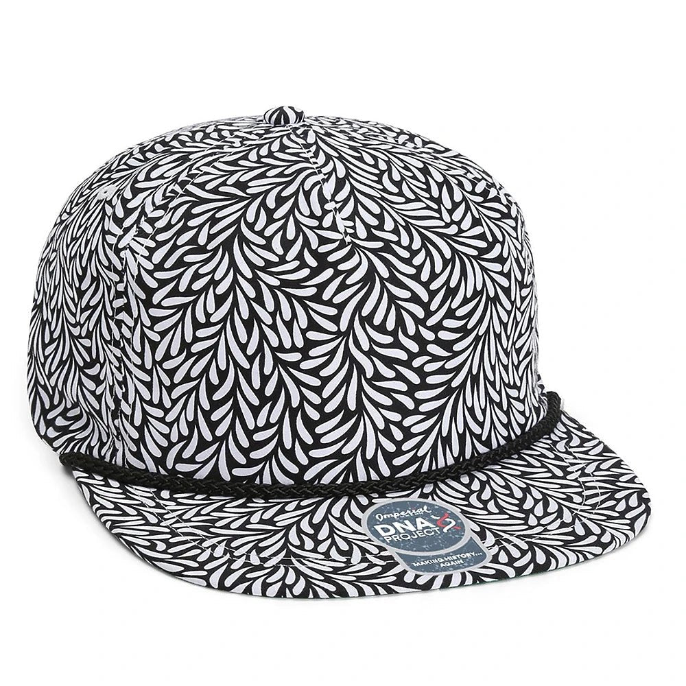 Custom Imperial DNA010 Aloha Rope Cap | Performance Rope Hat - Throwback Black - The Luua Company