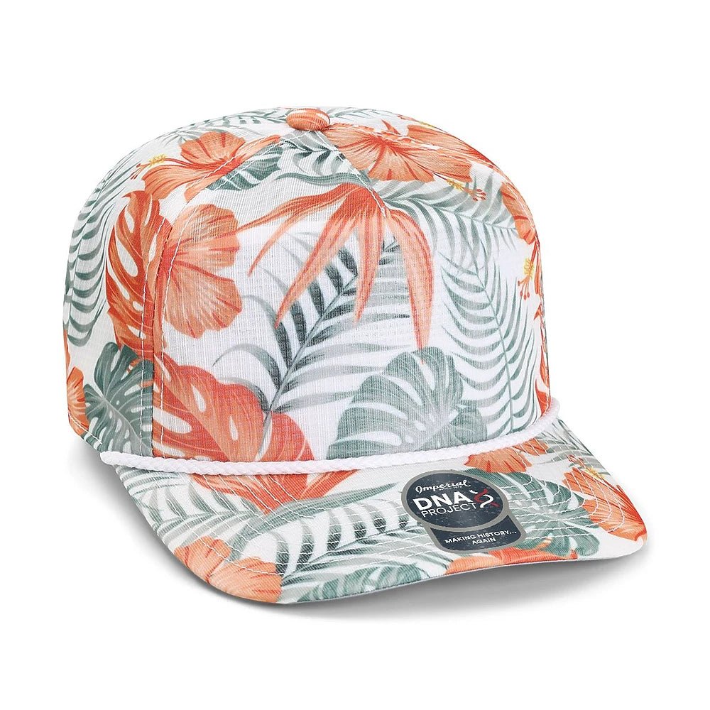 Custom Imperial DNA012 The Live Wire Cap | 5 - Panel Performance Hat - White Multi - The Luua Company