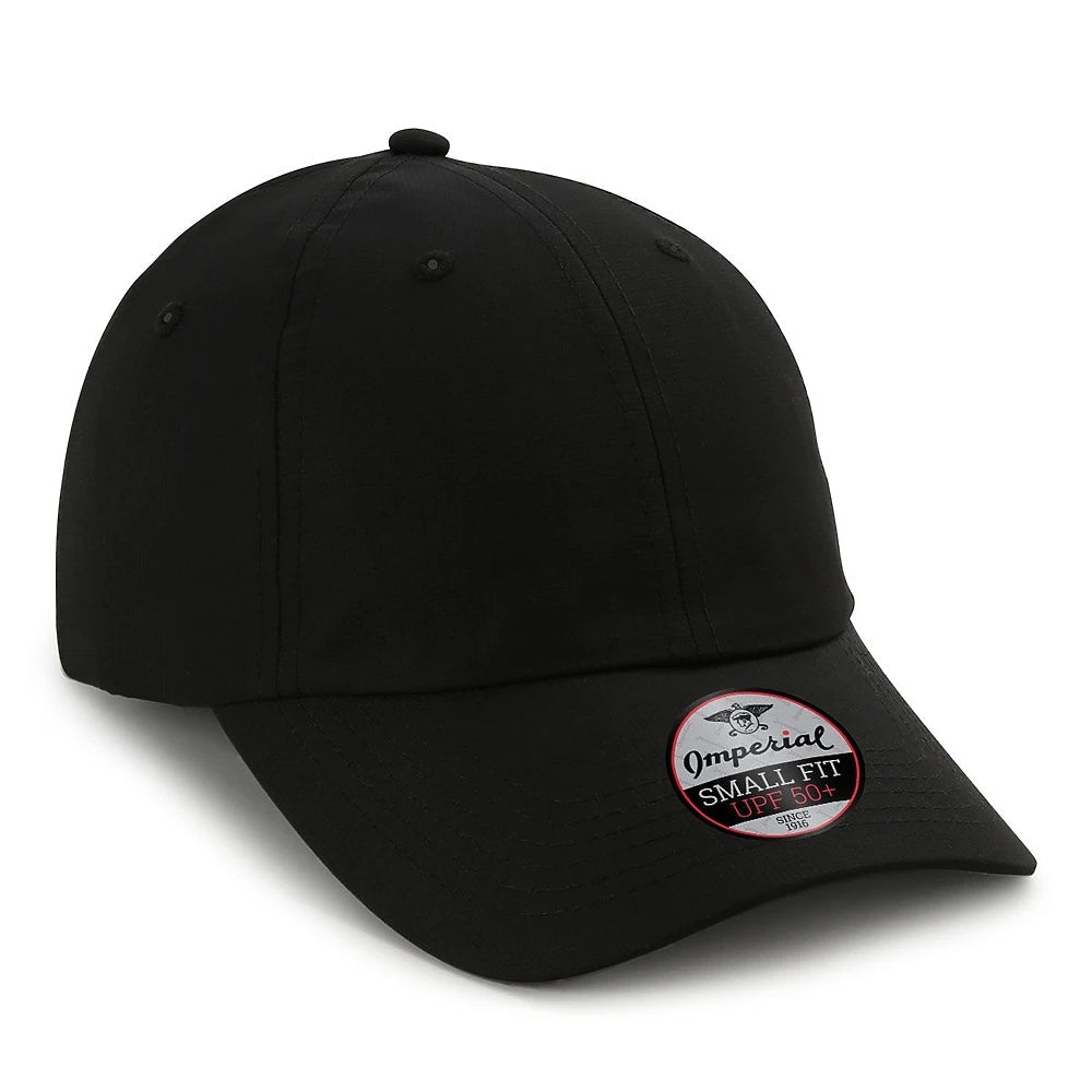 Custom Imperial L210P Small Fit Cap | Low - Profile Performance Hat - Black - The Luua Company