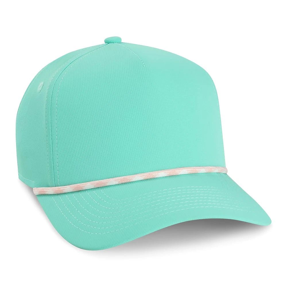 Custom Imperial L5059 The Corral Cap | 5 Panel Fit Rope Hat - Aqua - The Luua Company