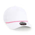 Custom Imperial L5059 The Corral Cap | 5 Panel Fit Rope Hat - White/ Hot Pink - The Luua Company