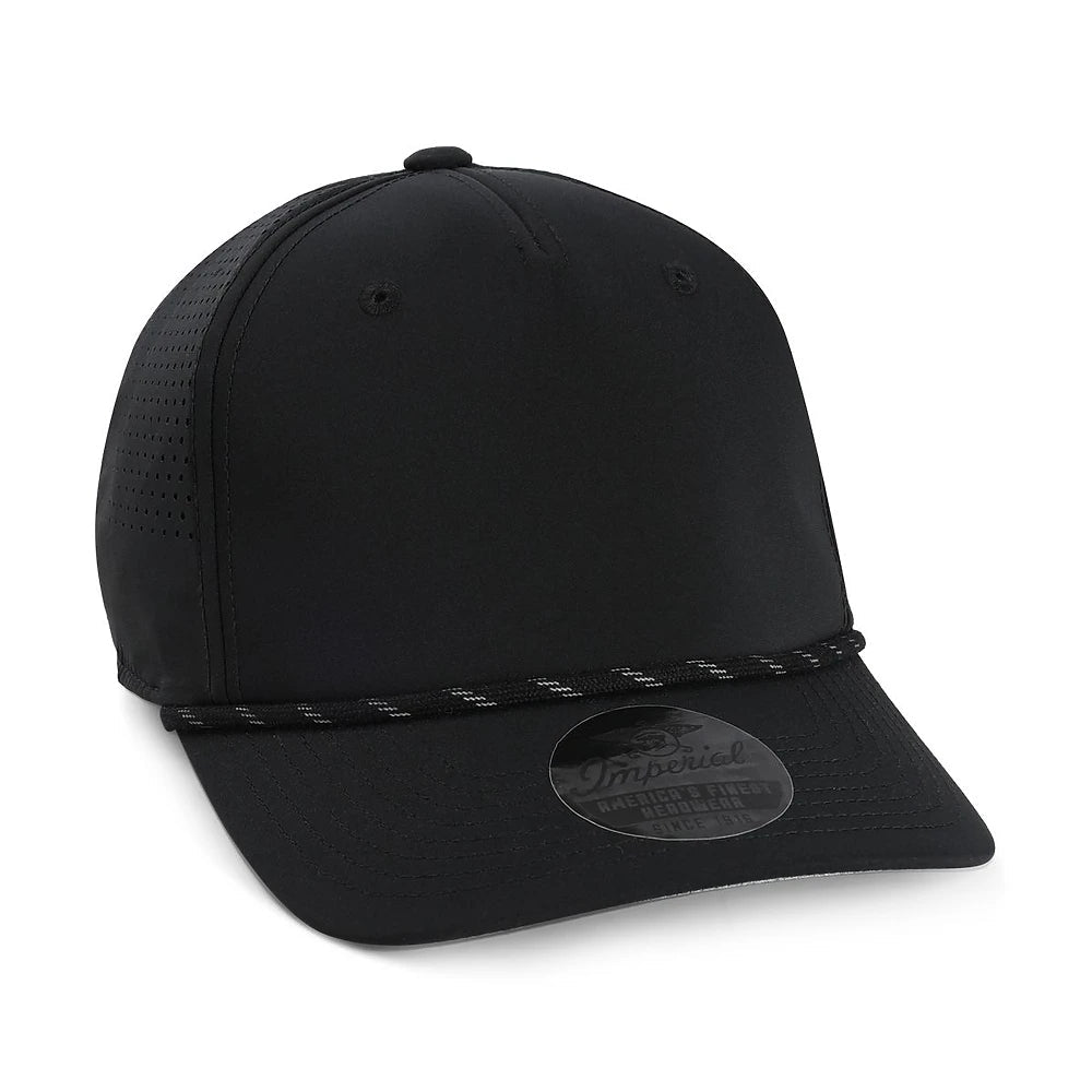 Custom Imperial S1505 "The Dyno" Cap – Ultra - Lightweight Laser - Vented Performance Hat - Black - The Luua Company