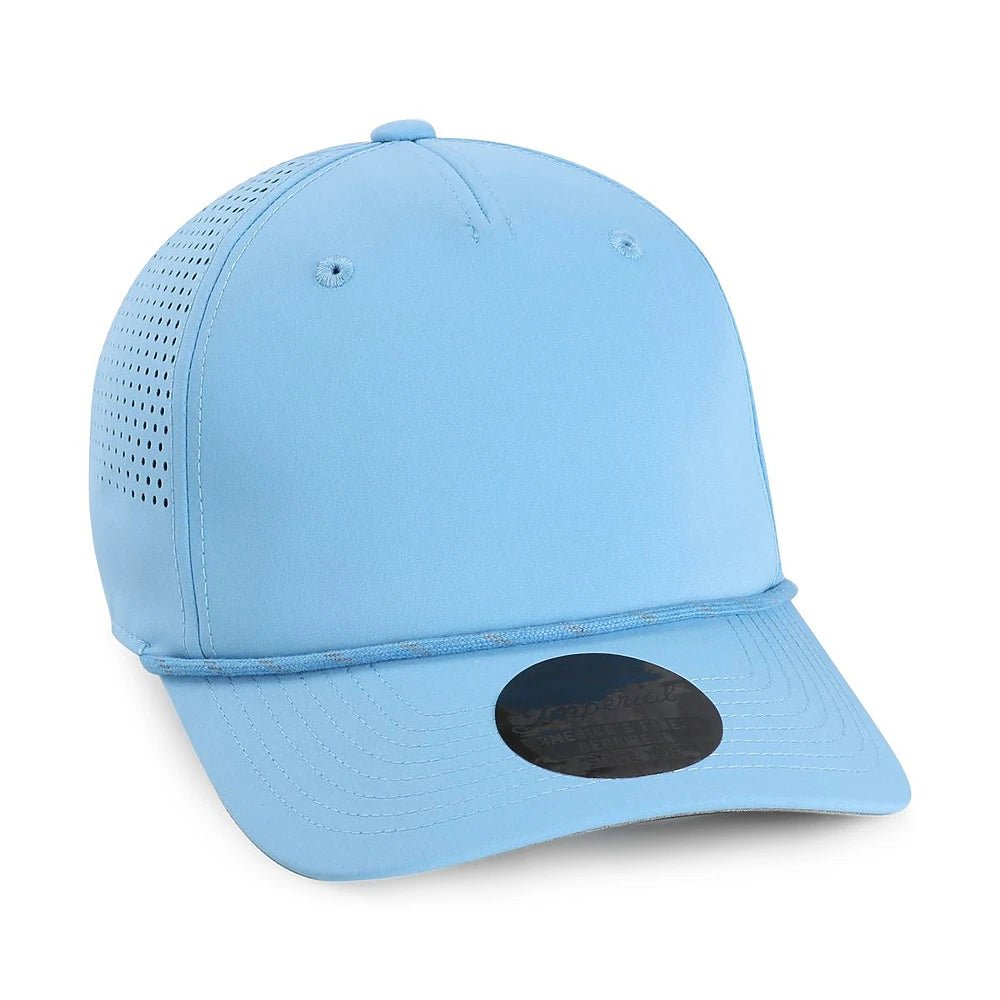 Custom Imperial S1505 "The Dyno" Cap – Ultra - Lightweight Laser - Vented Performance Hat - Light Blue - The Luua Company