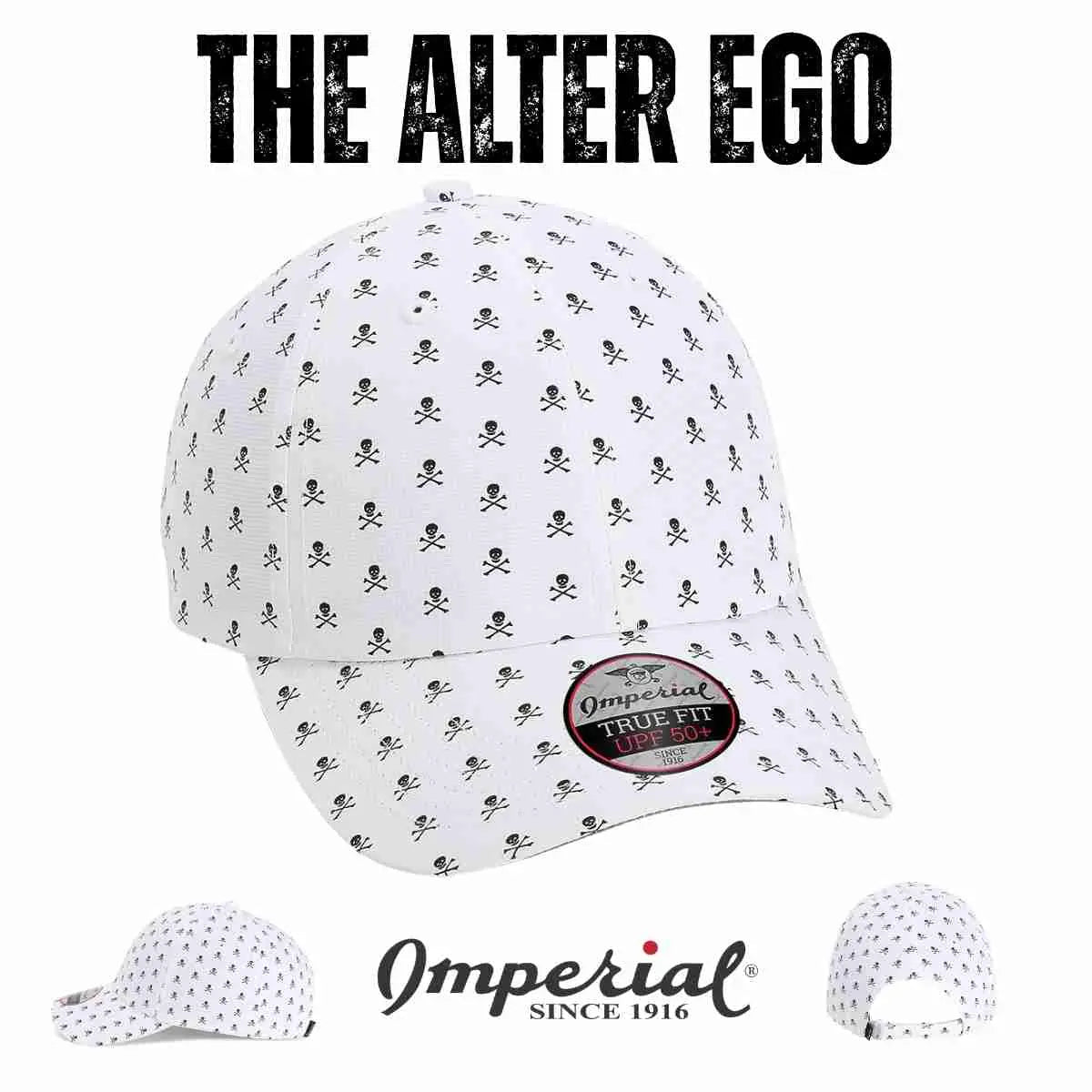 Custom Imperial X210R Alter Ego Cap – Patterned Recycled Performance Hat - Beach Blue - The Luua Company