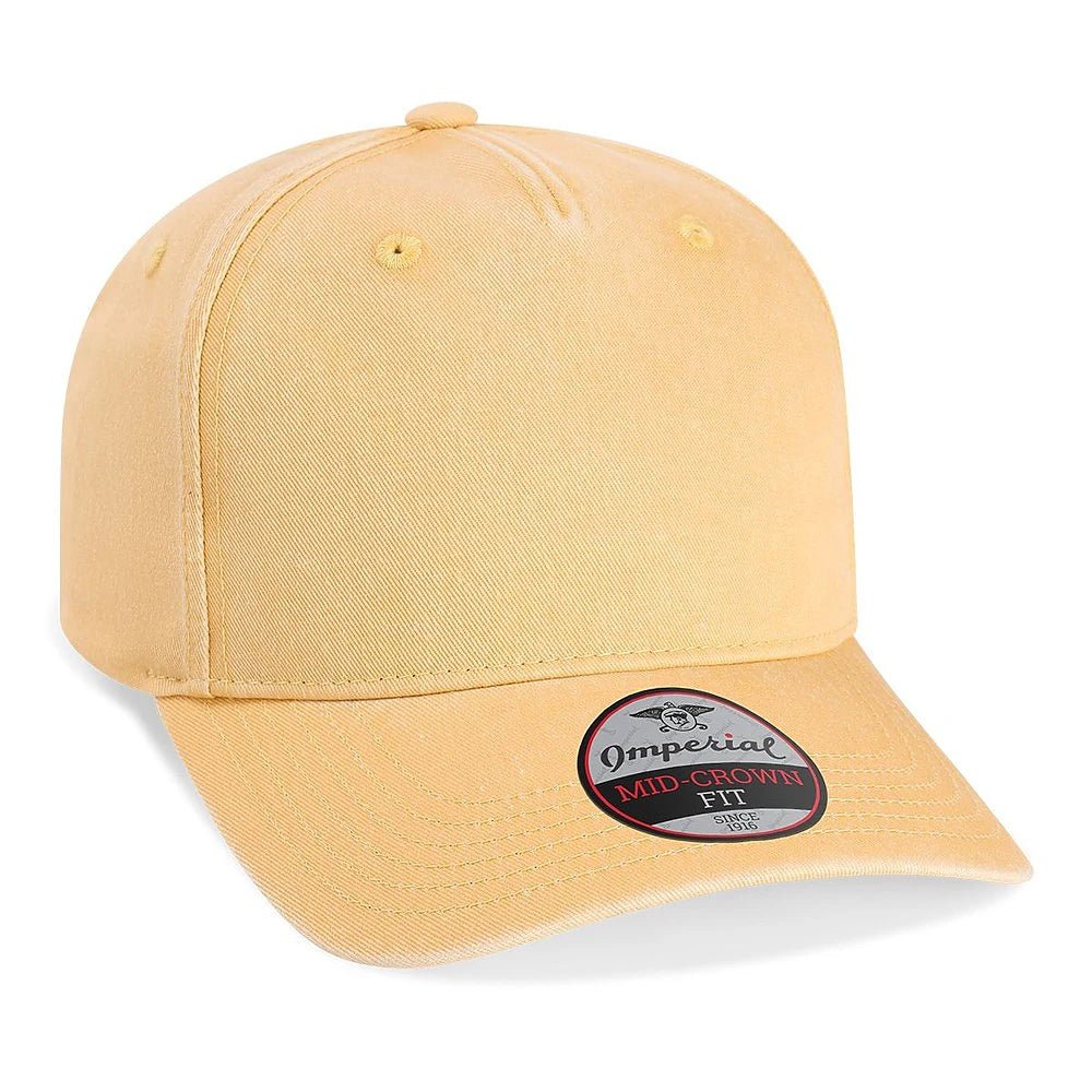 Custom Imperial X240 "The Gambit" Cap – Structured 6 - Panel Performance Hat - Apricot - The Luua Company