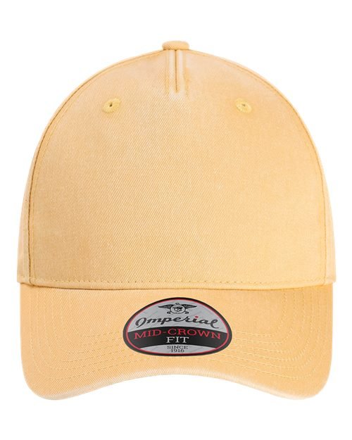 Custom Imperial X240 "The Gambit" Cap – Structured 6 - Panel Performance Hat - Apricot - The Luua Company