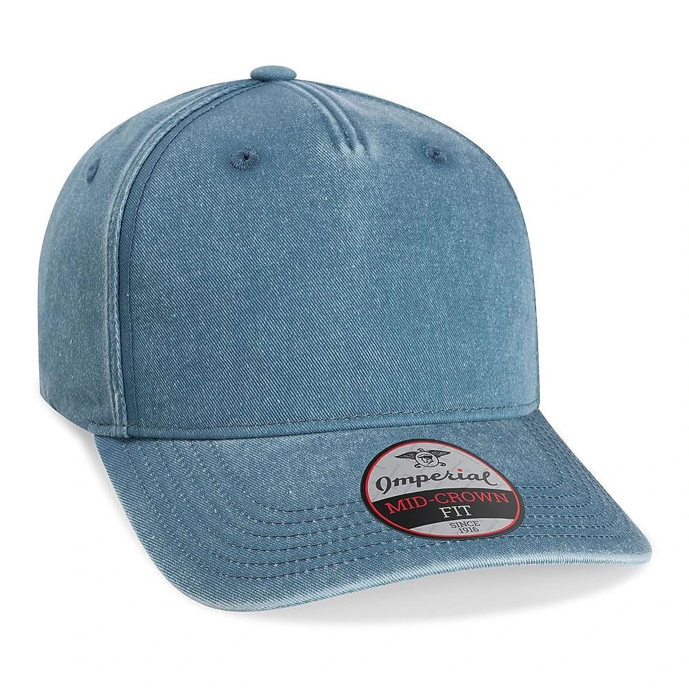 Custom Imperial X240 "The Gambit" Cap – Structured 6 - Panel Performance Hat - Breaker Blue - The Luua Company